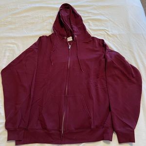 Maroon Zip Up Hoodie
